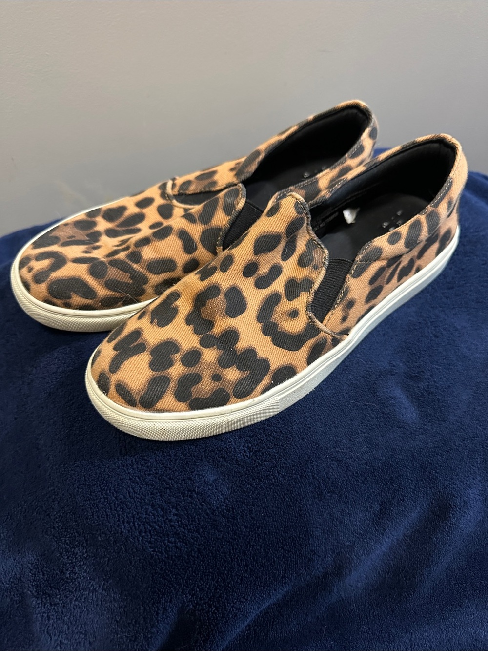 a new day Leopard Print Slip-On Sneakers in Brown and Black